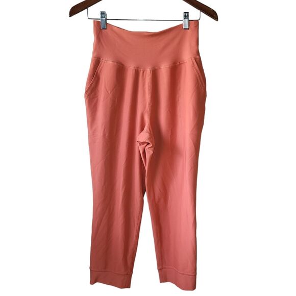 Old Navy Power Soft Peach Pink Activewear Ankle leggings Womans medium - Picture 1 of 4